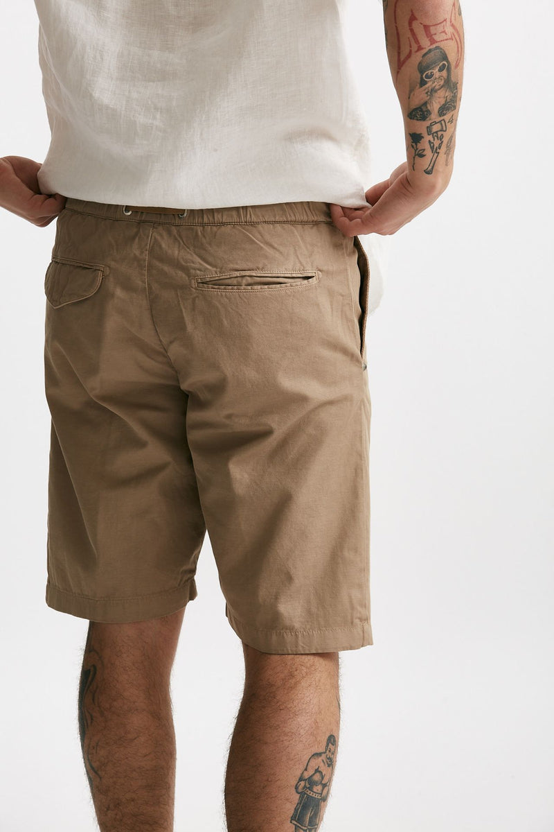 bermuda in cotone e lino stretch beige men White sand - 3
