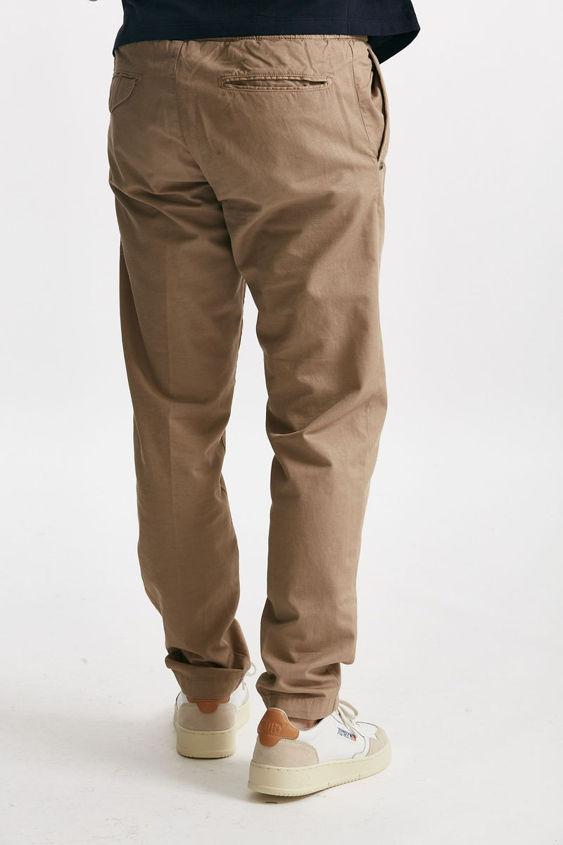 pantalone in cotone e lino stretch beige men White sand - 3