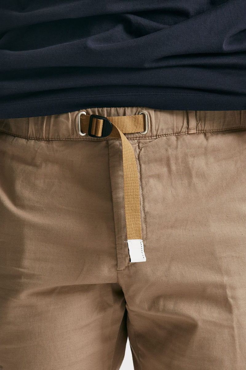 pantalone in cotone e lino stretch beige men White sand - 6