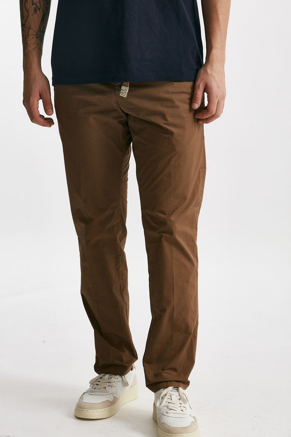 pantalone in cotone stretch ruggine men White sand