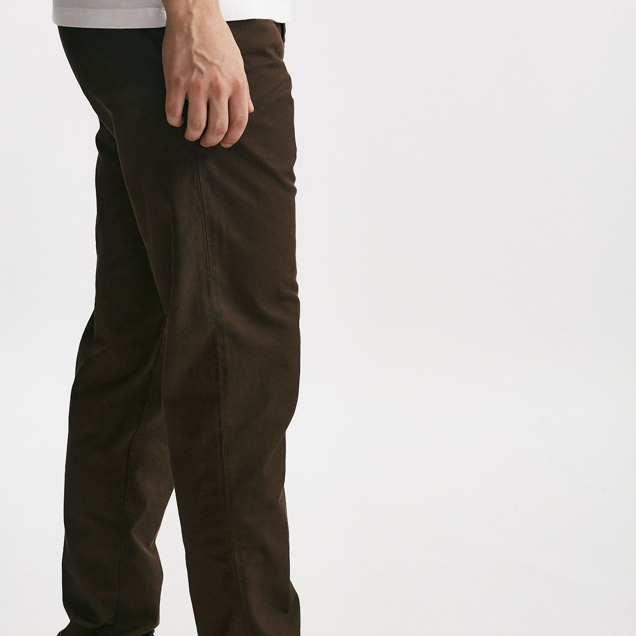 pantalone in cotone e lino stretch marrone men White sand - 8