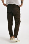 pantalone in cotone e lino stretch marrone men White sand - 3