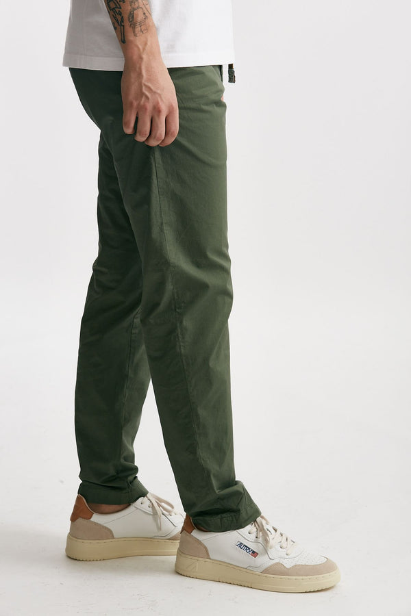pantalone in cotone stretch verde men White sand