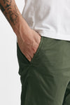 pantalone in cotone stretch verde men White sand - 6