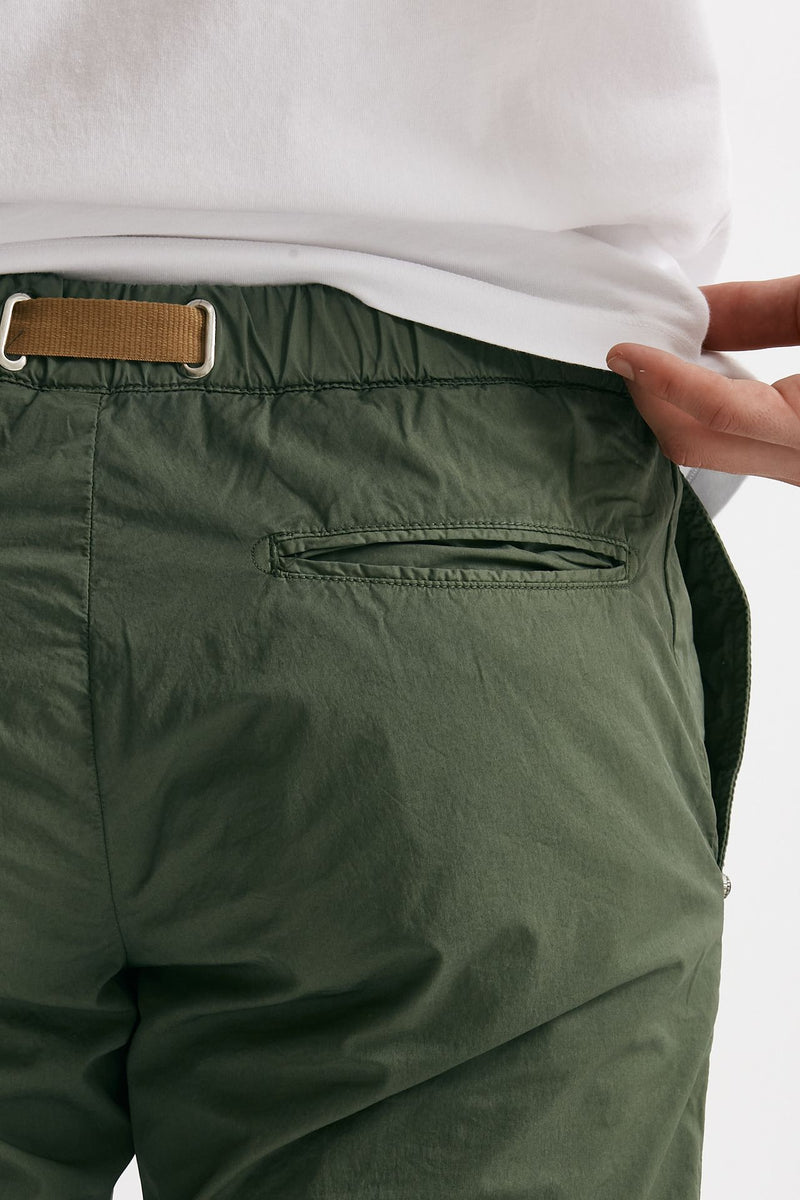 pantalone in cotone stretch verde men White sand - 7