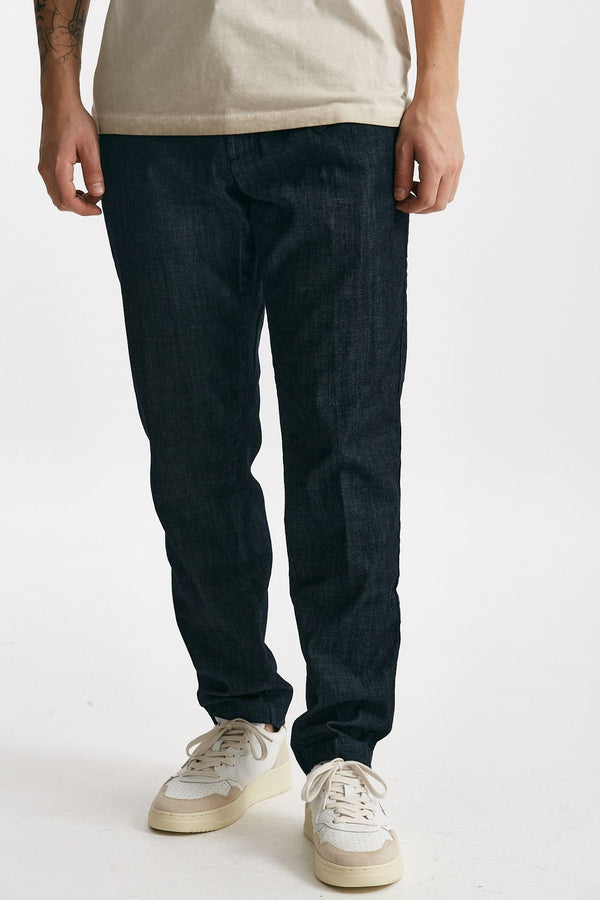 pantalone in cotone fermo chambray blu men White sand