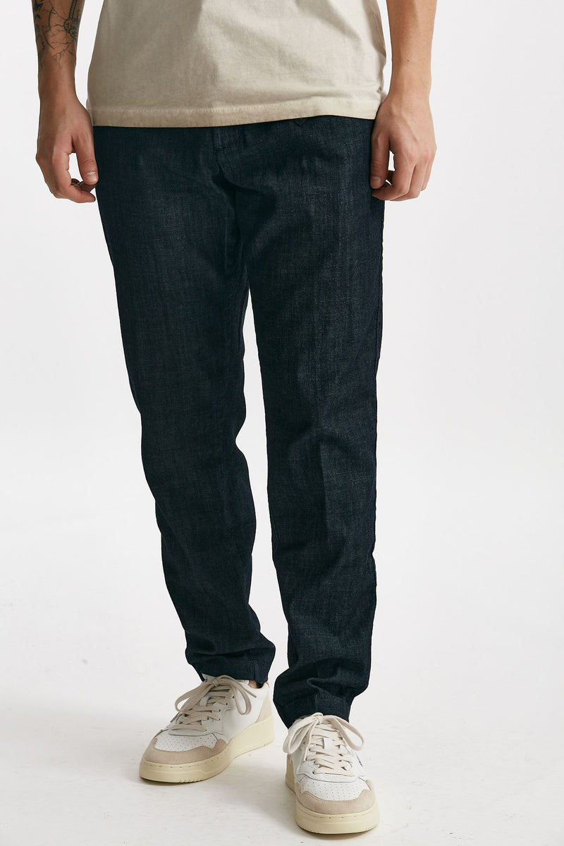 pantalone in cotone fermo chambray blu men White sand - 1