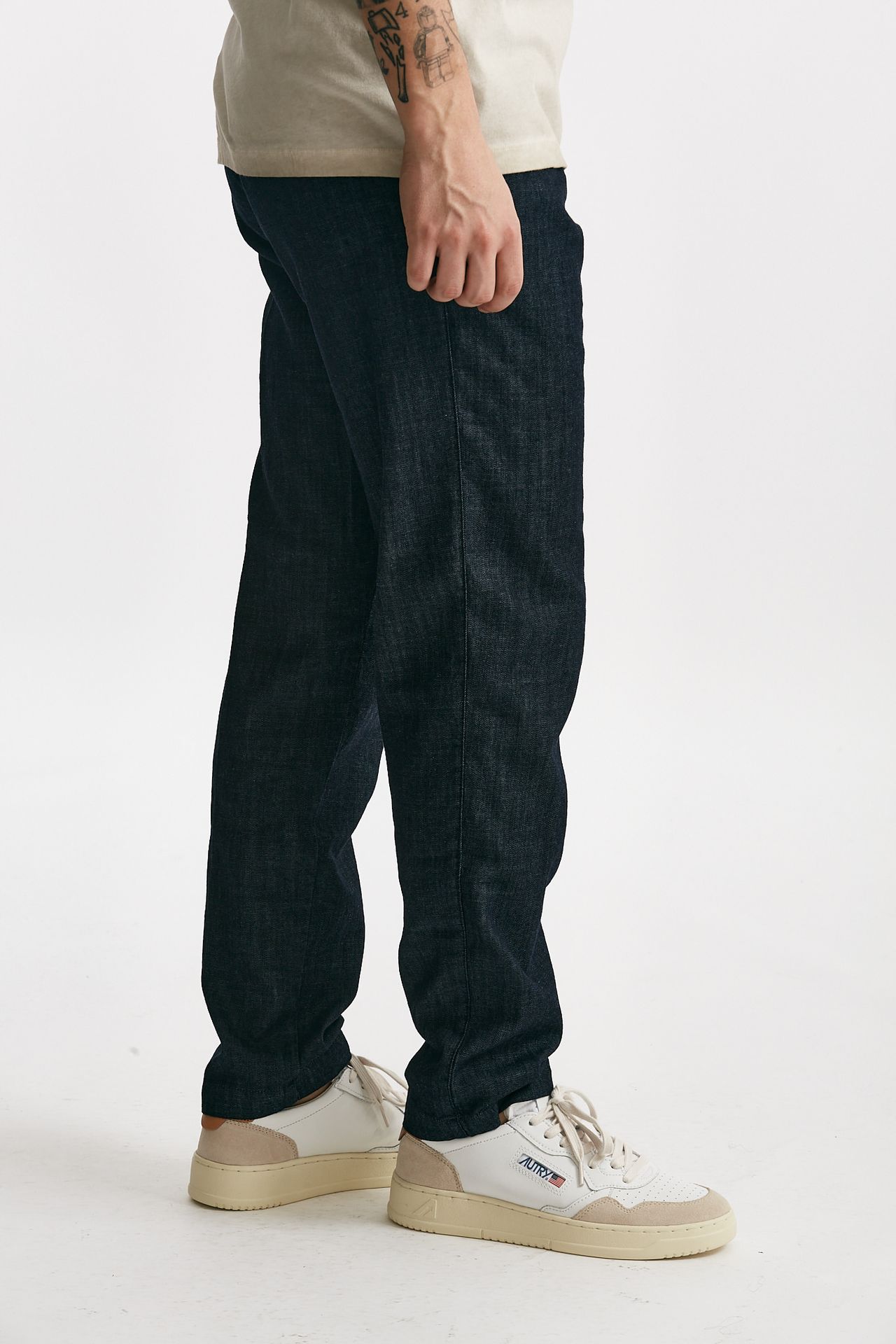pantalone in cotone fermo chambray blu men White sand - 2