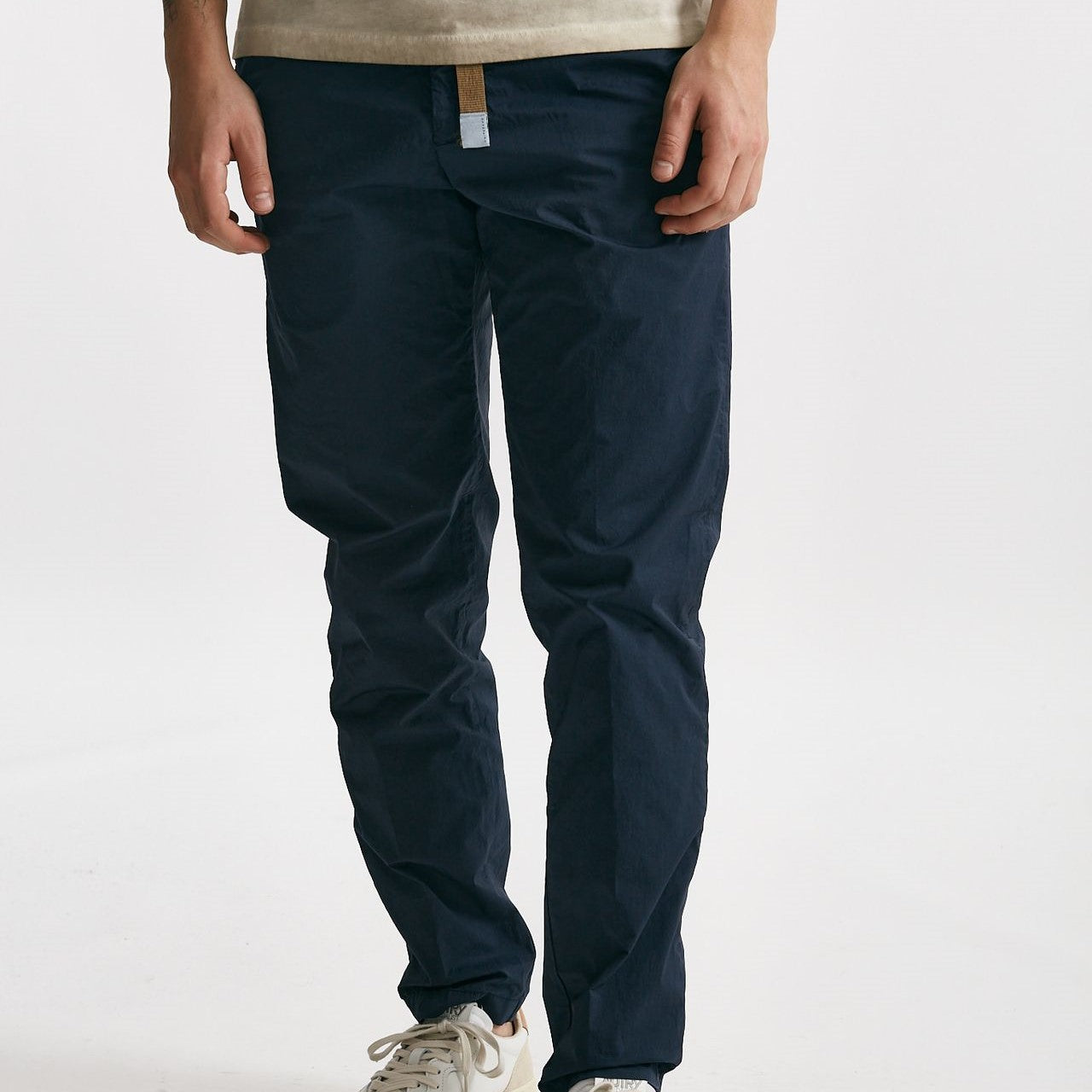 pantalone in cotone stretch blu men White sand - 8