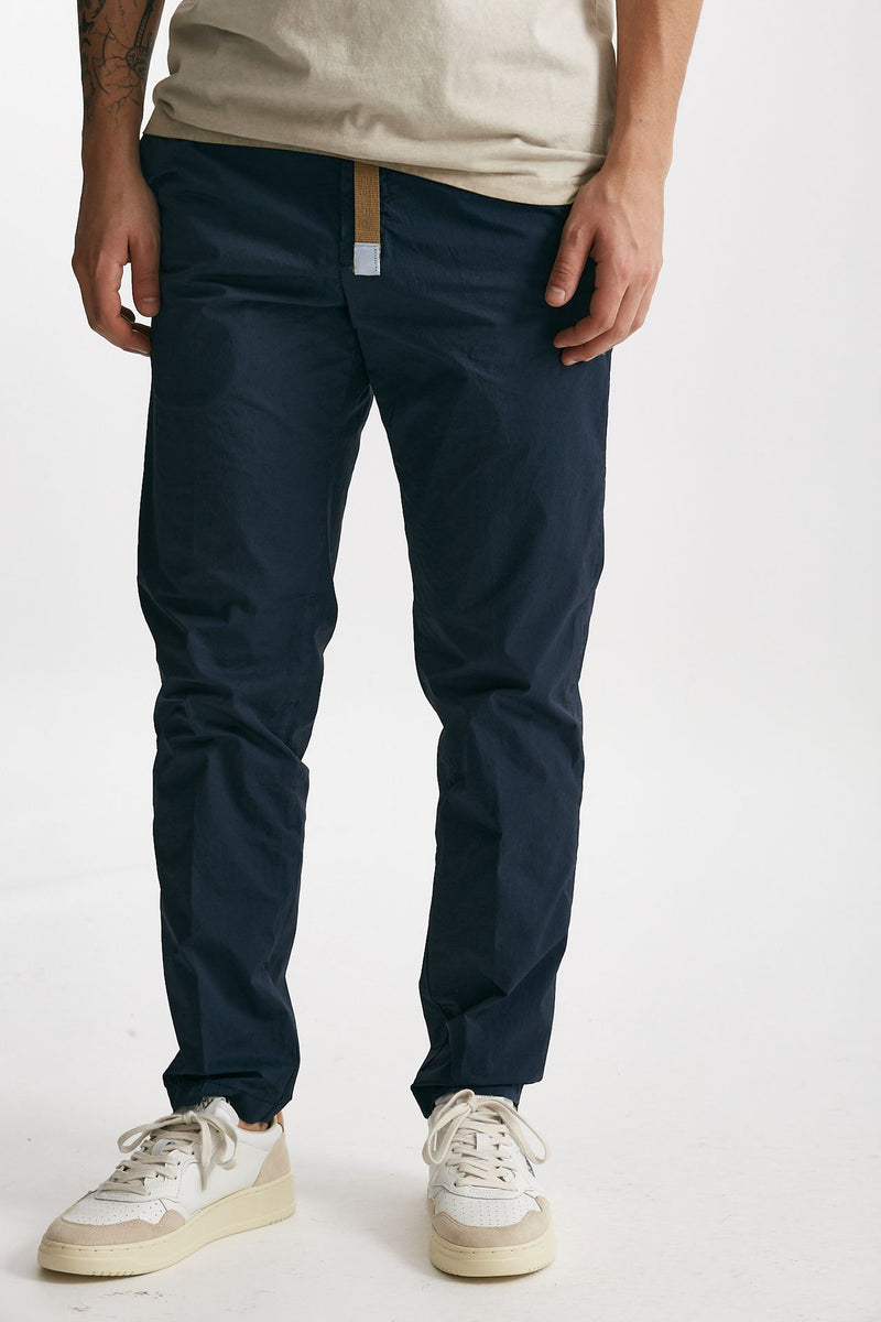pantalone in cotone stretch blu men White sand - 4