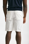 bermuda in cotone e lino stretch bianco men White sand - 3