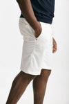 bermuda in cotone e lino stretch bianco men White sand - 4