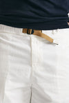 bermuda in cotone e lino stretch bianco men White sand - 5