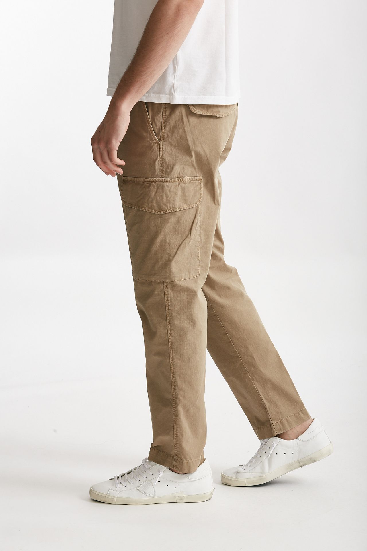 pantalone cargo in cotone ripstop stretch cammello men White sand - 2