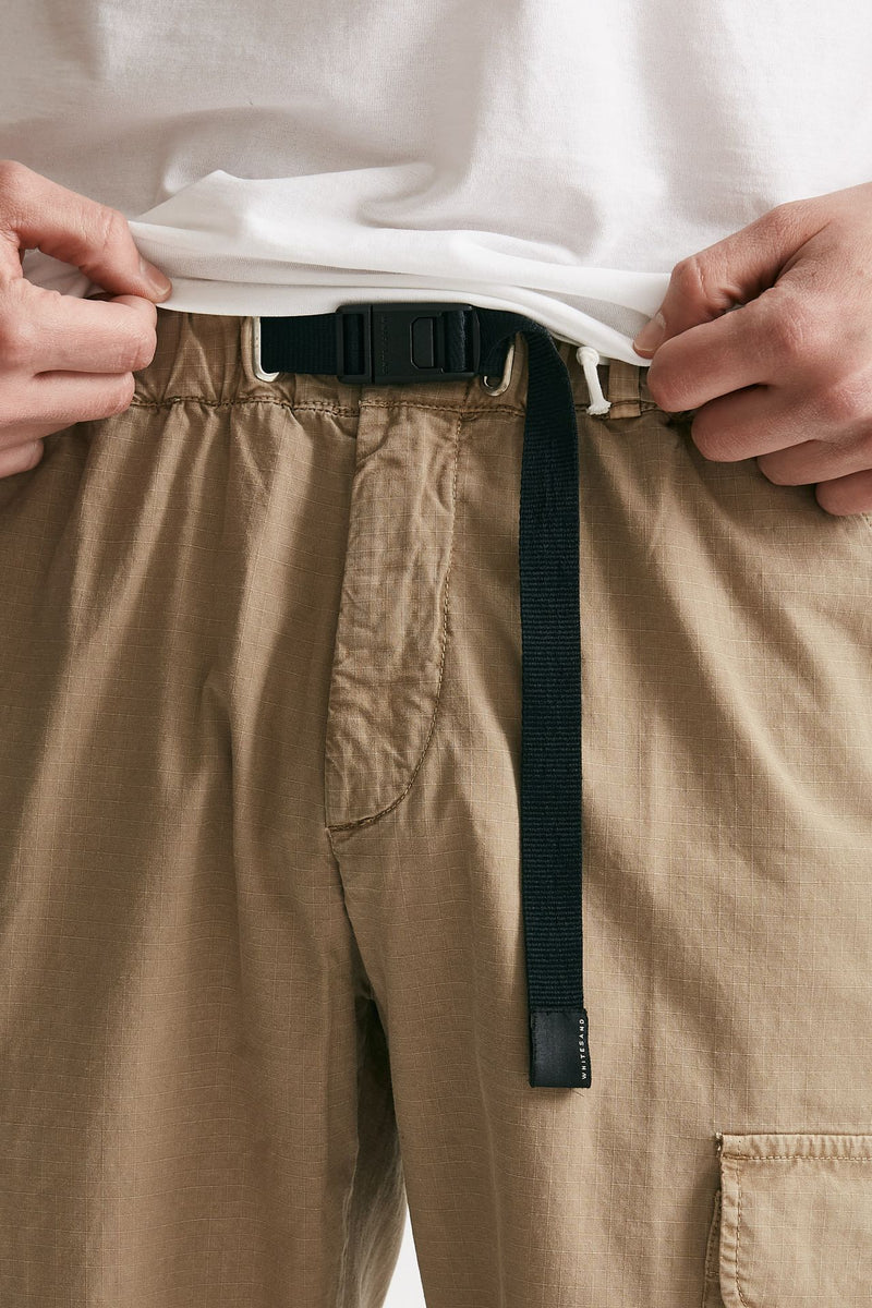 pantalone cargo in cotone ripstop stretch cammello men White sand - 5