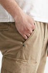 pantalone cargo in cotone ripstop stretch cammello men White sand - 6