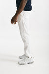 pantalone in cotone e lino stretch bianco men White sand - 2