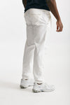pantalone in cotone e lino stretch bianco men White sand - 3