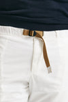 pantalone in cotone e lino stretch bianco men White sand - 5