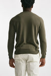 maglia in cotone girocollo verde men Zanone - 3