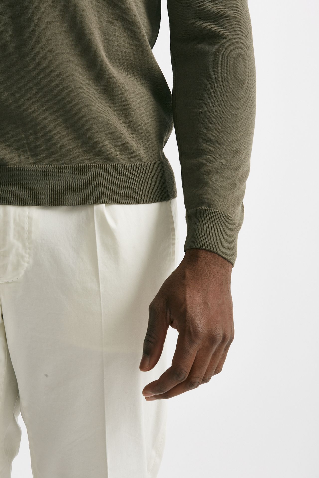 maglia in cotone girocollo verde men Zanone - 6