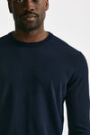 maglia in cotone girocollo blu men Zanone - 5