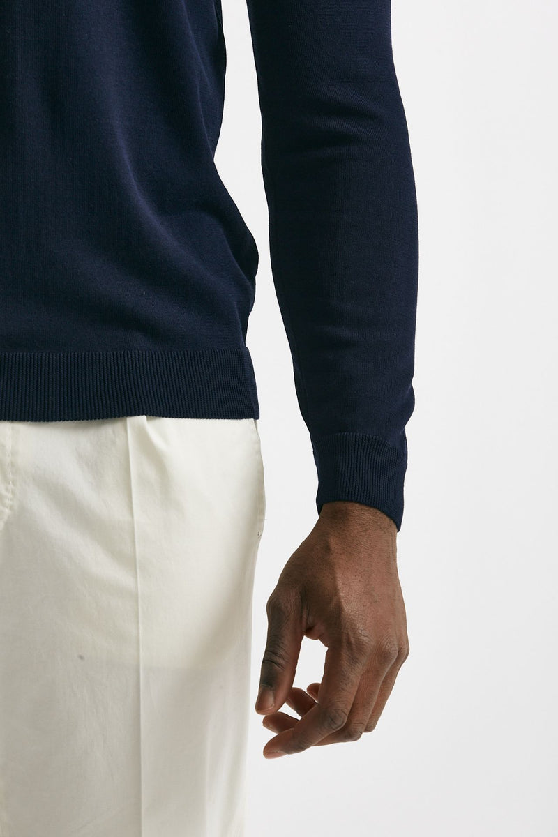 maglia in cotone girocollo blu men Zanone - 6