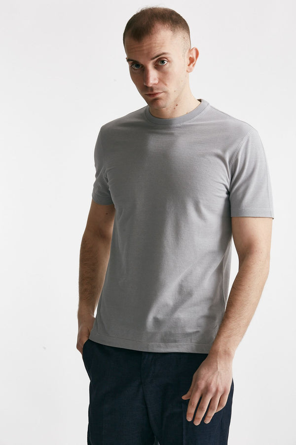 t shirt in cotone grigio icecotton men Zanone