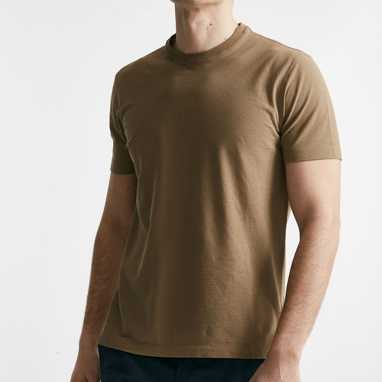 t shirt in cotone cammello icecotton men Zanone - 6
