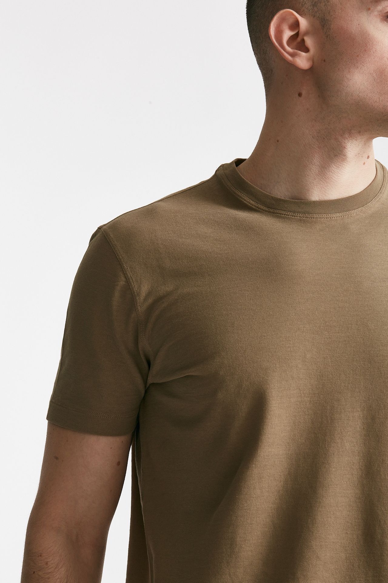 t shirt in cotone cammello icecotton men Zanone - 5