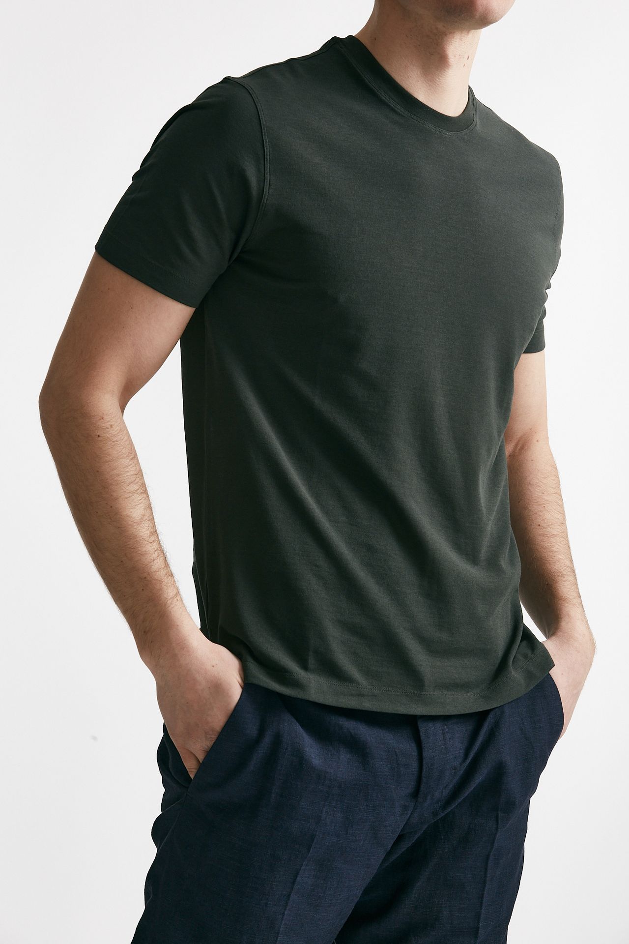 t shirt in cotone verdone icecotton men Zanone - 4
