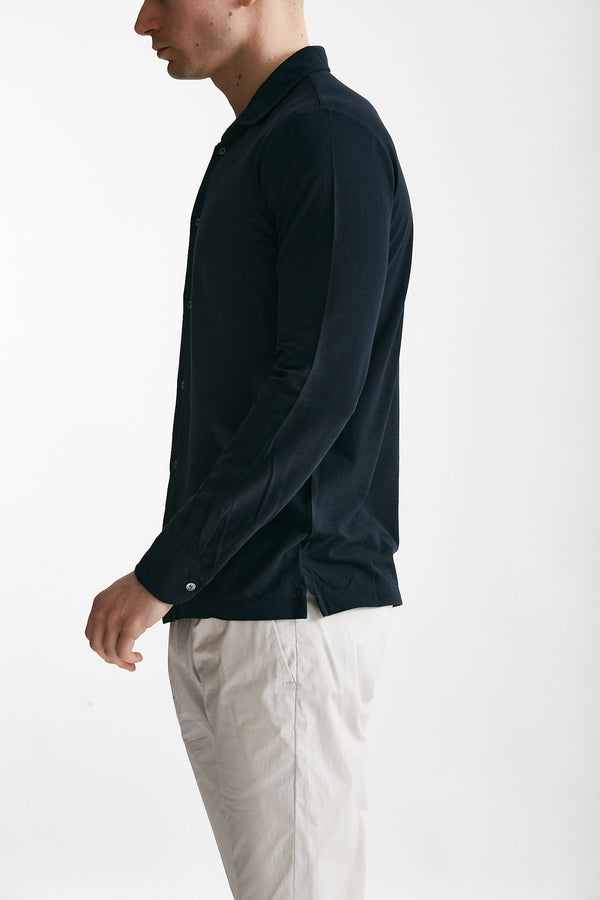 polo camicia in cotone blu icecotton men Zanone
