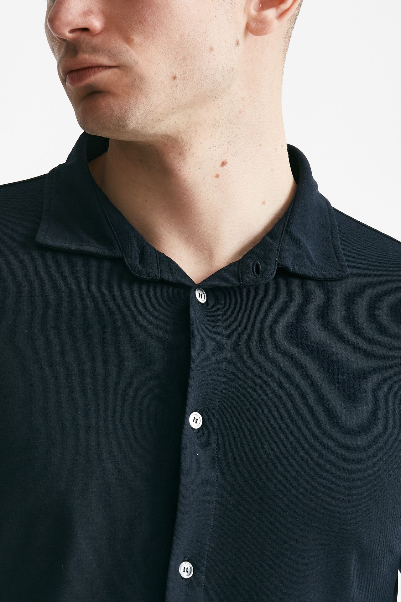 polo camicia in cotone blu icecotton men Zanone - 5