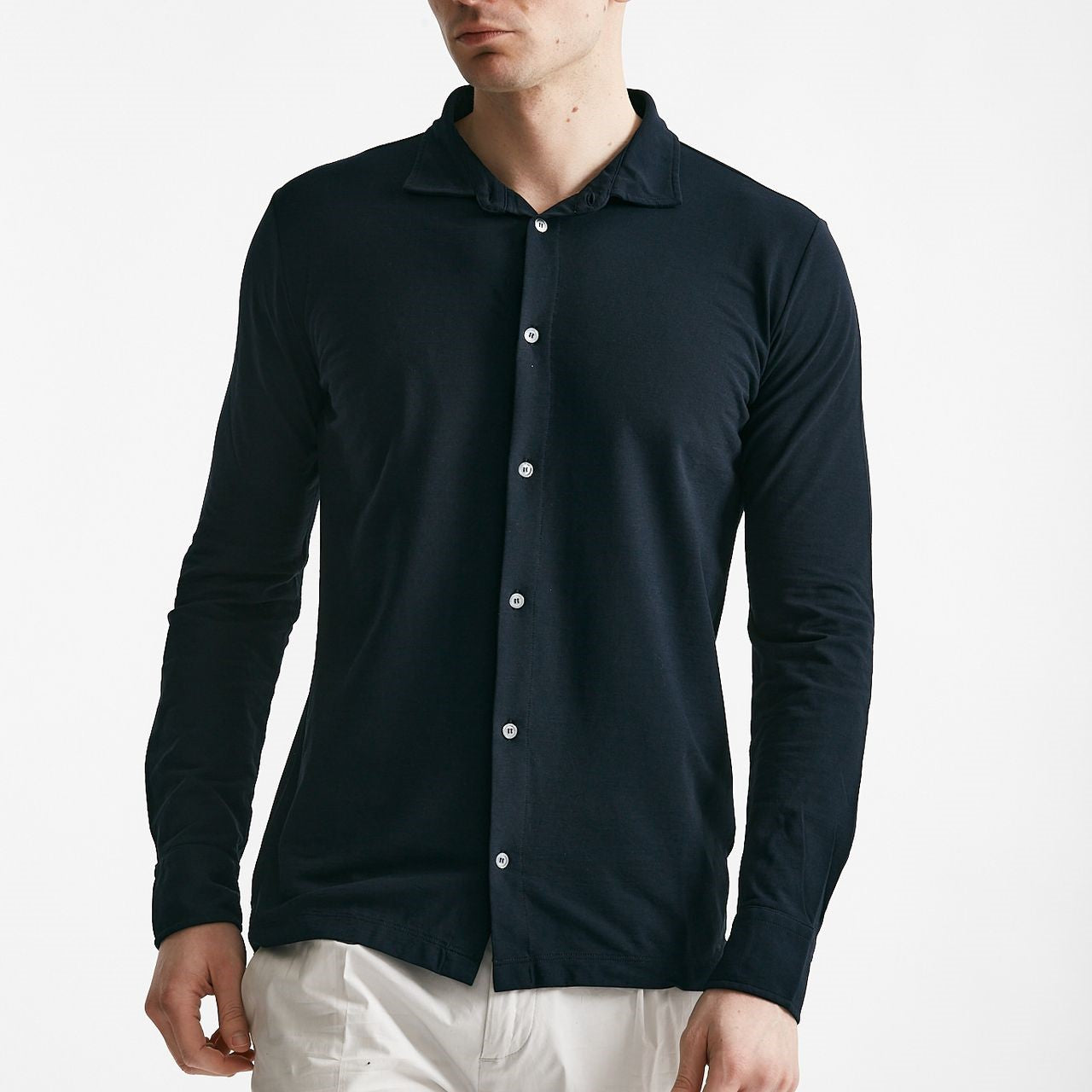polo camicia in cotone blu icecotton men Zanone - 6