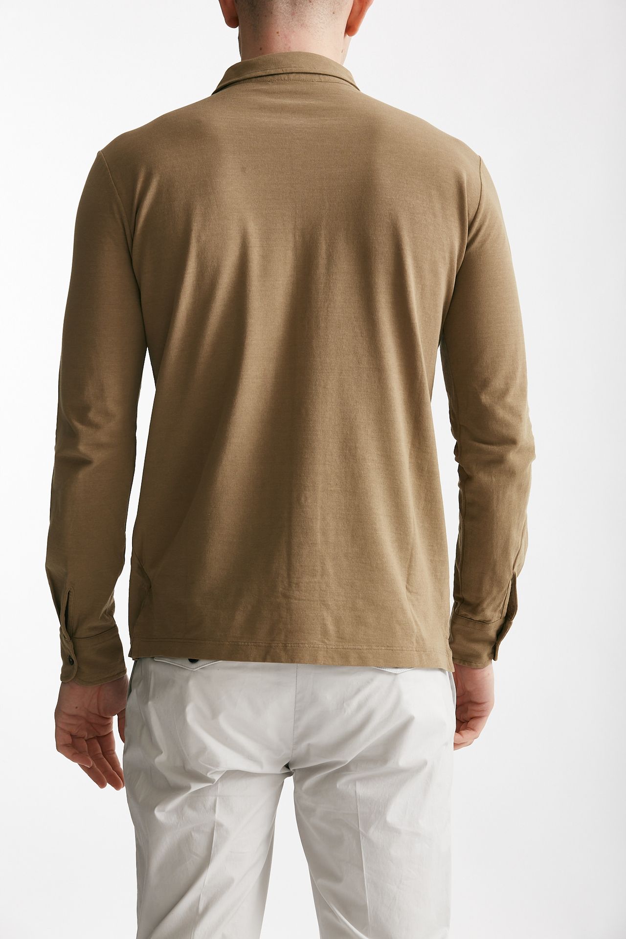 polo camicia in cotone icecotton cammello men Zanone - 3