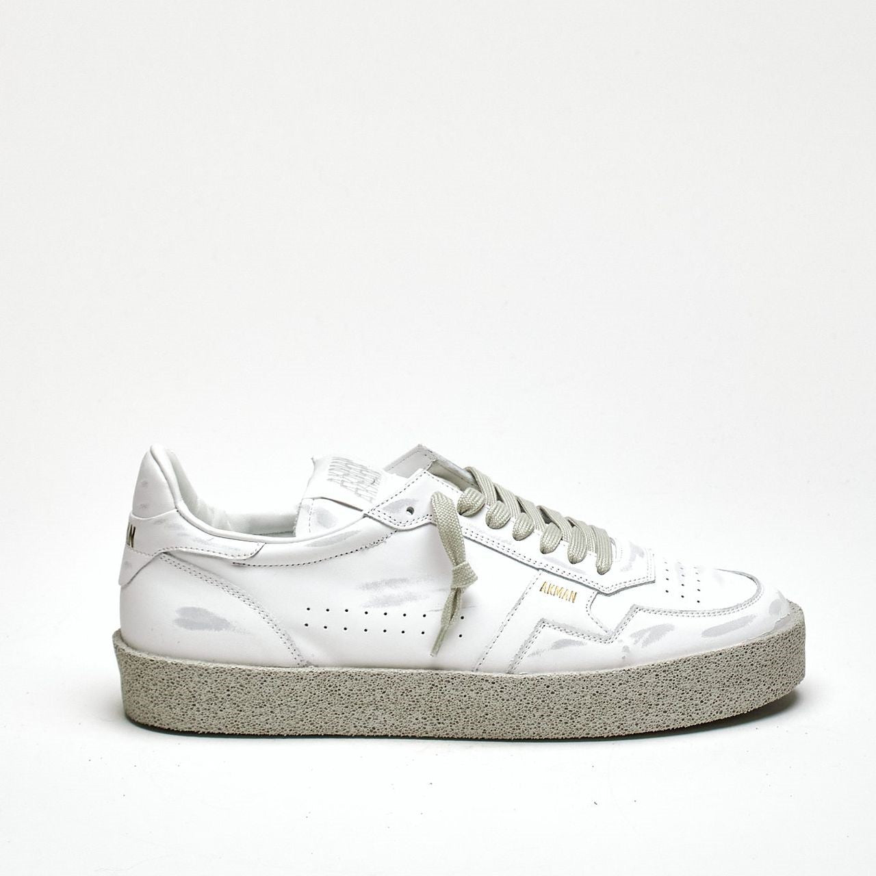 Sneaker in pelle scamosciata M5-ID-CV-WW bianco men Akman - 8