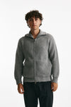 maglia full zip in lana e cashmere grigio men Atomo factory - 1