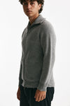 maglia full zip in lana e cashmere grigio men Atomo factory - 4