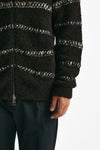 maglia full zip in lana e acrilico stretch marrone men Atomo factory - 6