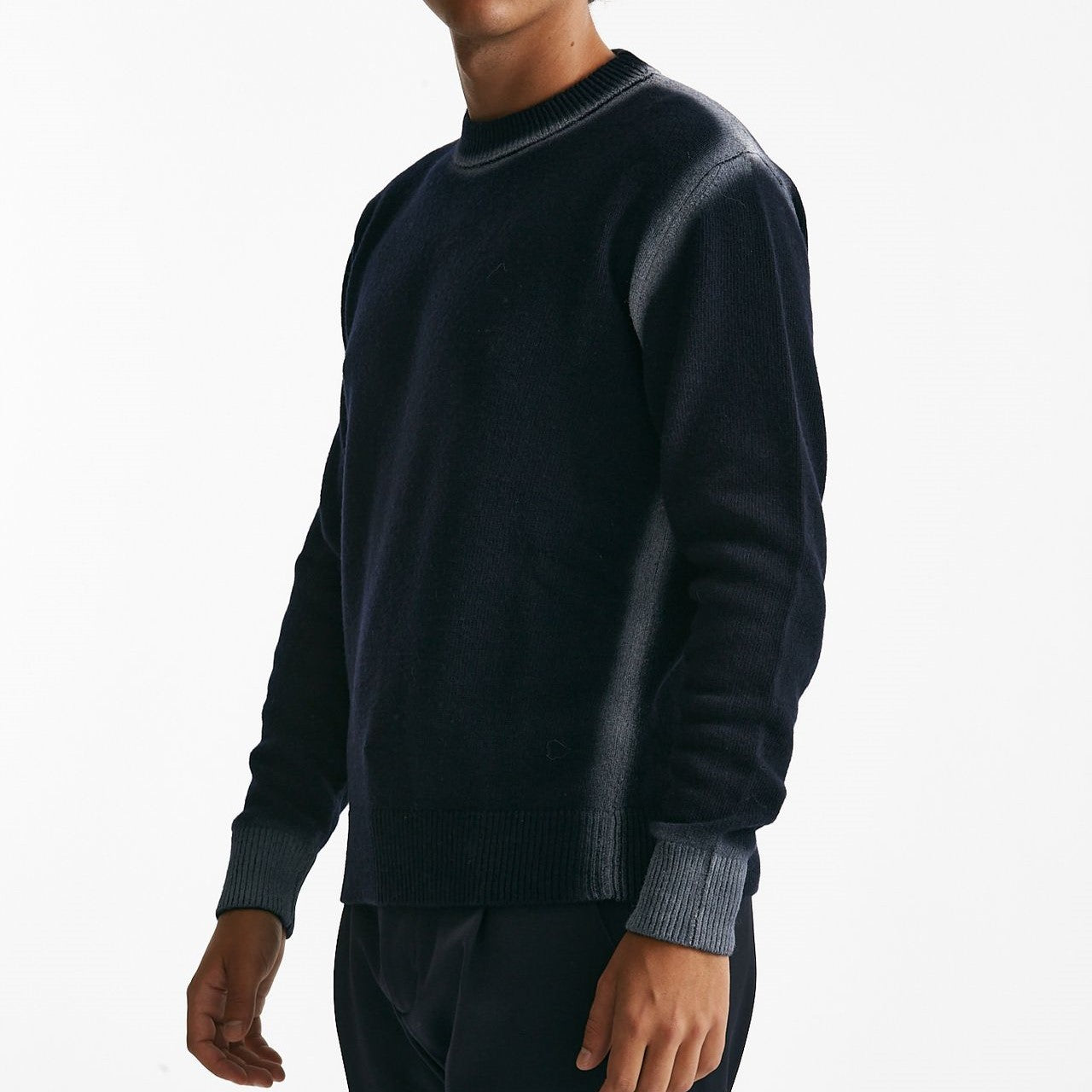 maglia girocollo in lana e polliamide blu men Atomo factory - 7
