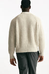 Maglia in cotone lana e alpaca beige moulinè men Atomo factory - 3