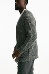 Cardigan in cotone lana e alpaca grigio mouline’ men Atomo factory - 2