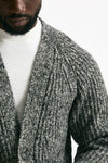 Cardigan in cotone lana e alpaca grigio mouline’ men Atomo factory - 7