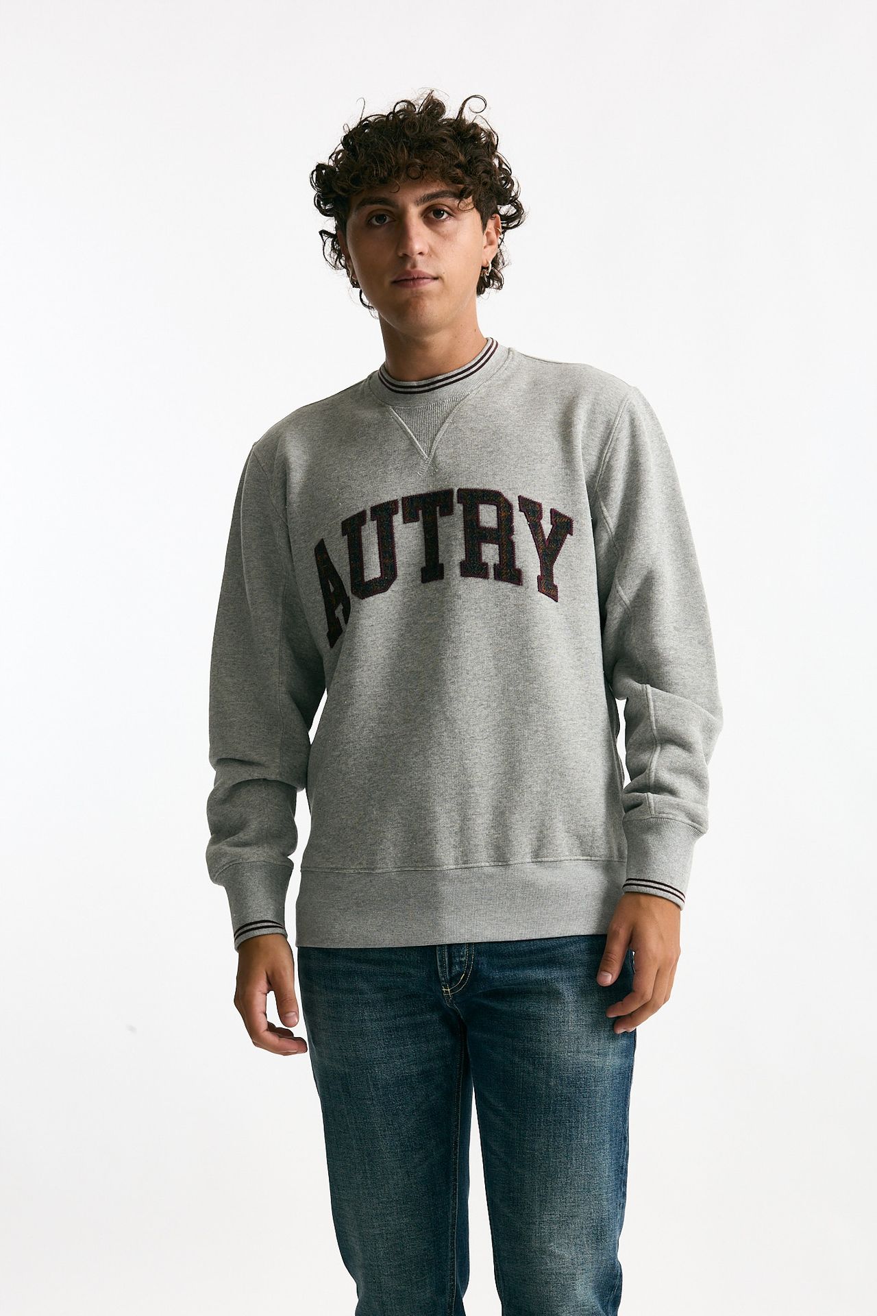 Felpa in cotone grigio men Autry - 1