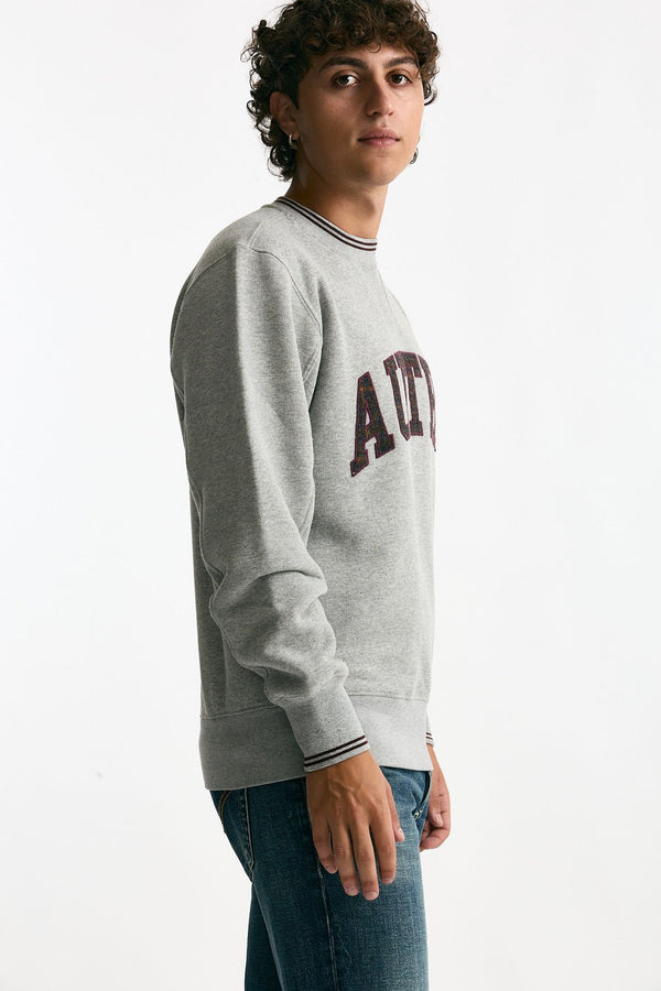 Felpa in cotone grigio men Autry