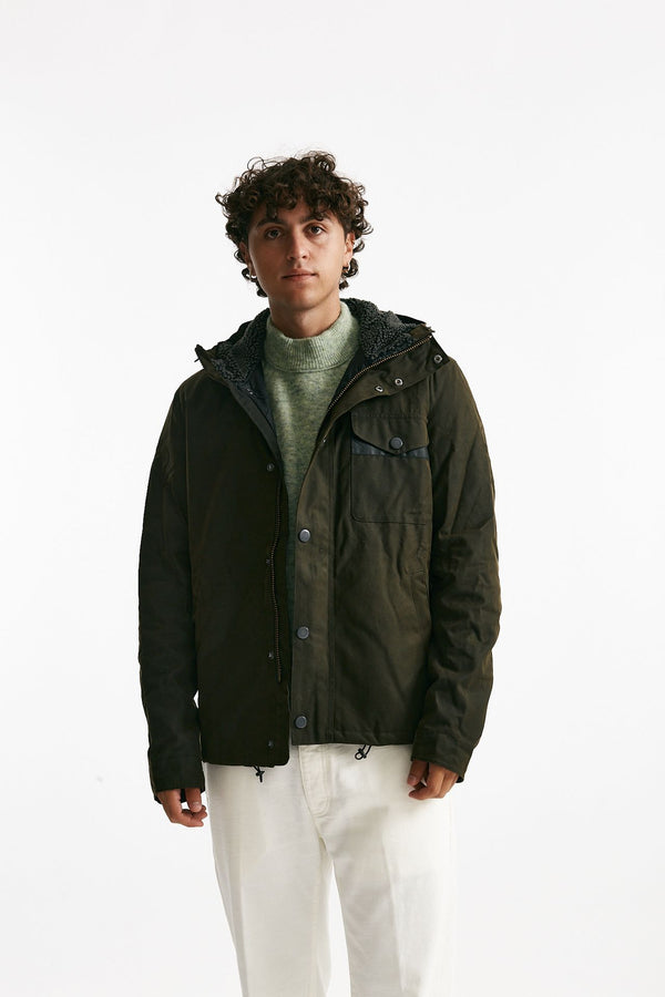 giubbino kevlar wax jacket in cotone cerato olive men Barbour