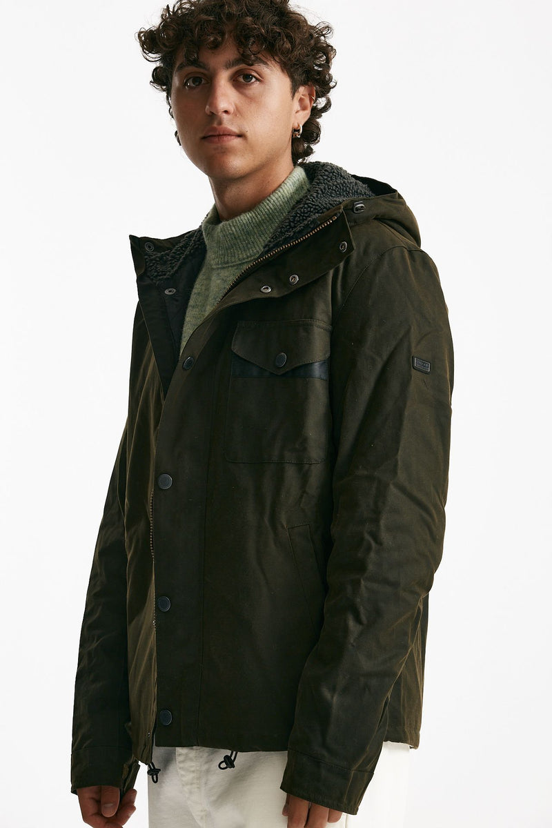 giubbino kevlar wax jacket in cotone cerato olive men Barbour - 4