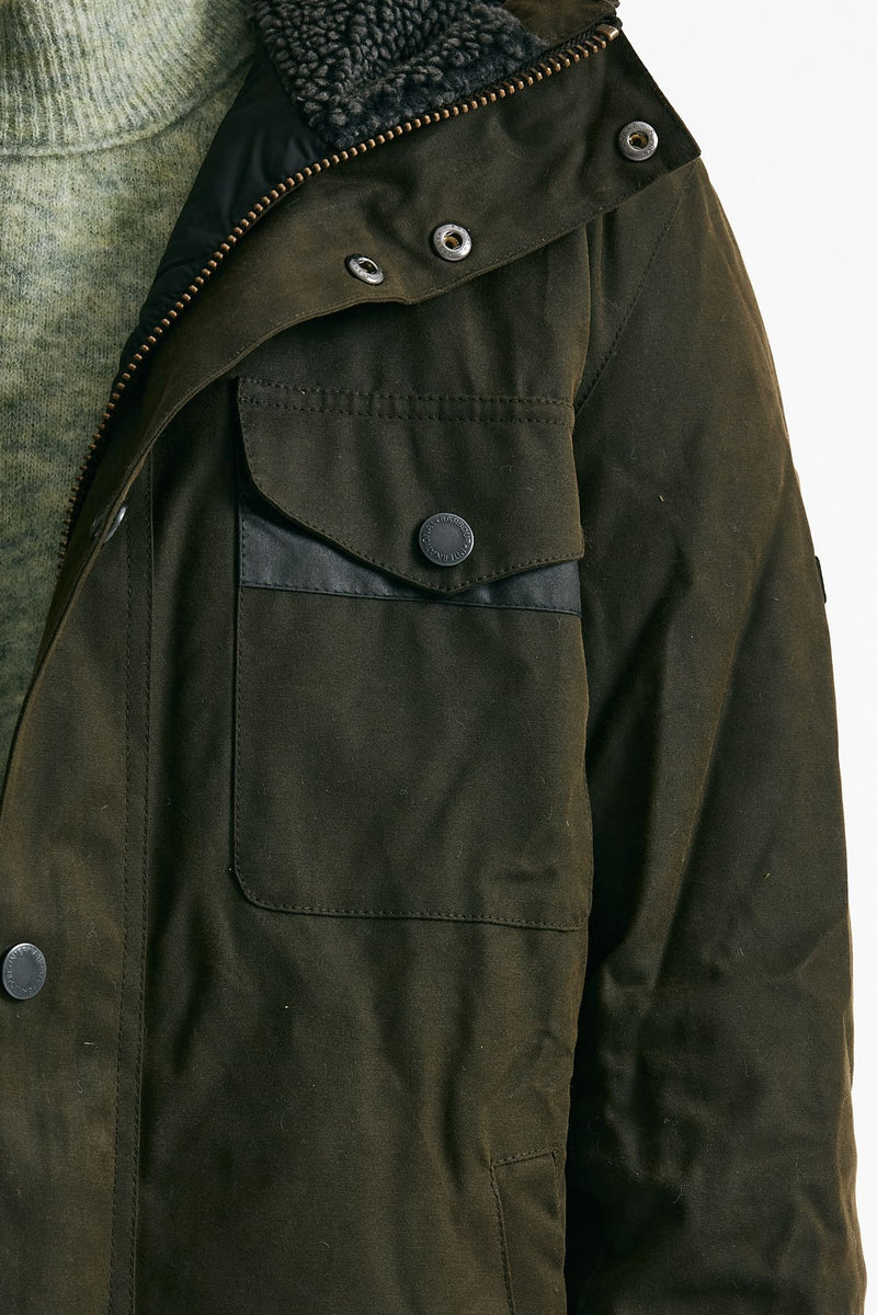 giubbino kevlar wax jacket in cotone cerato olive men Barbour - 6