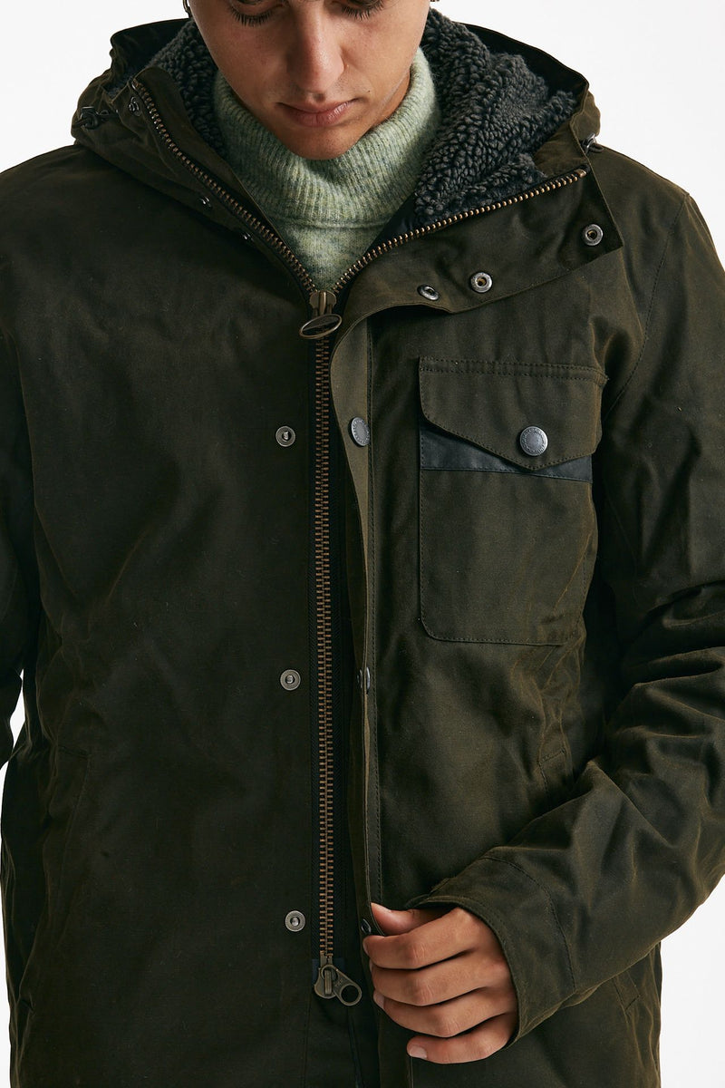 giubbino kevlar wax jacket in cotone cerato olive men Barbour - 8