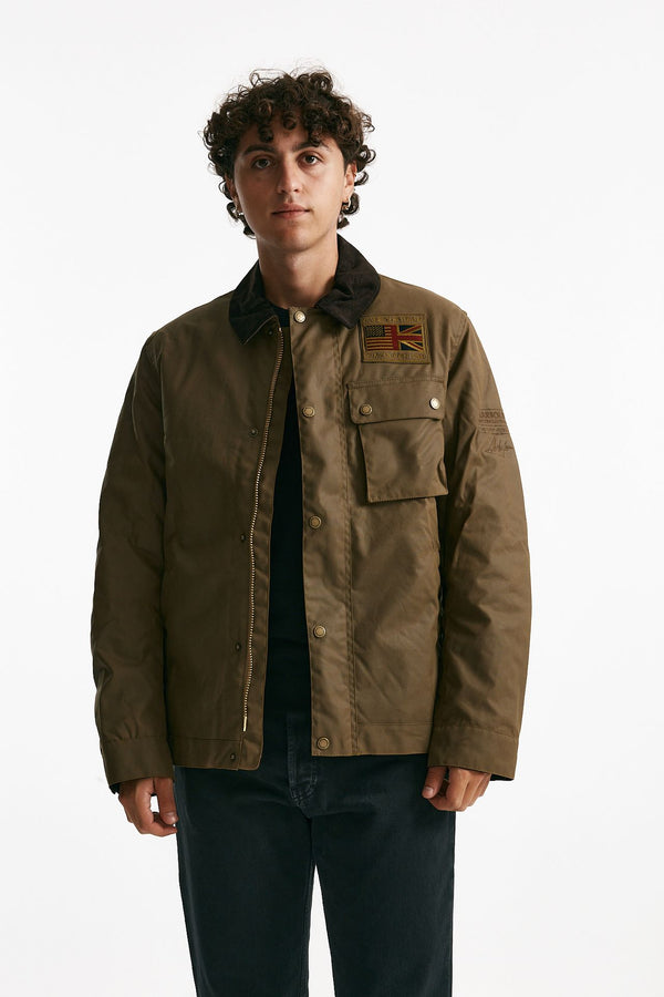 giubbino workers wax in cotone cerato sand-bruciato men Barbour